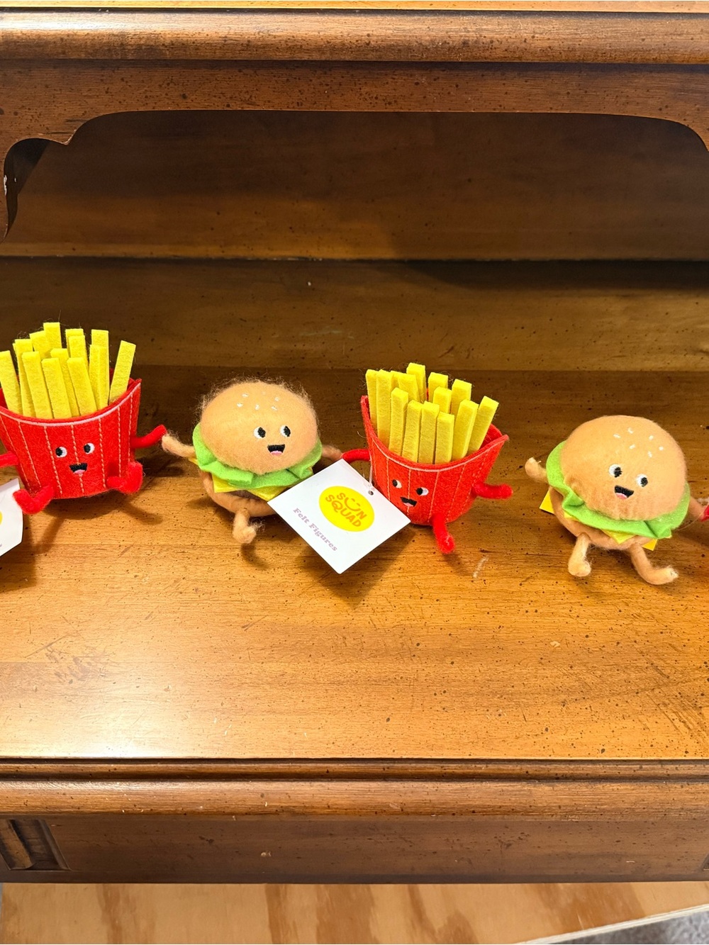 Felt Burger & Fries Toy Set - Yellow & Red